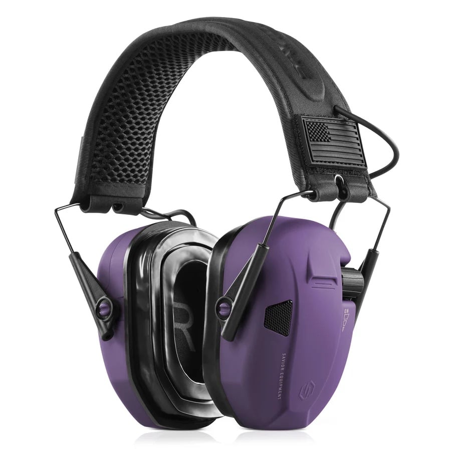 Savior Equipment Apollo Electronic Ear Protection, Purple - EM-APOLLO-UR