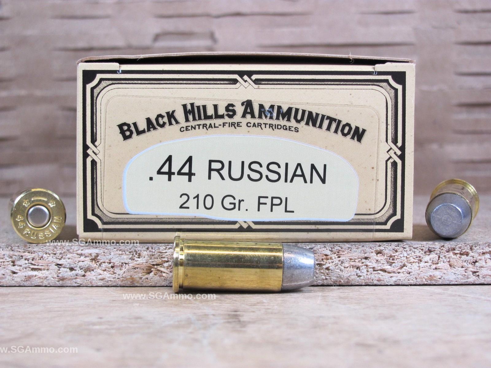 500 Round Case – 44 Russian 210 Grain FPL Black Hills Ammo – DCB44RUSN1