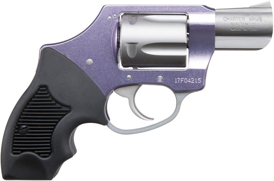 Charter Arms LAVENDER LADY 38SPC 2" DAO RUBBER GRIPS / 5-SHOT