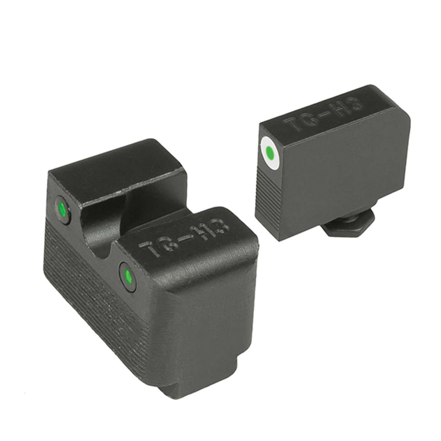 TruGlo Tritium Pro Sight Front/Rear, Green/White/Green - TGTG231G3MW