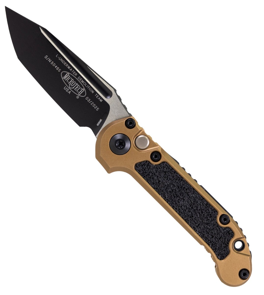 Microtech L.U.D.T. T/E Gen III Folding Tanto Knife, Tan - 1136-1TA