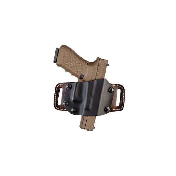 Tagua Texas 1836 Mini Partner Glock G17/G21/G34 IWB Holster RH Kydex/Leather, Black
