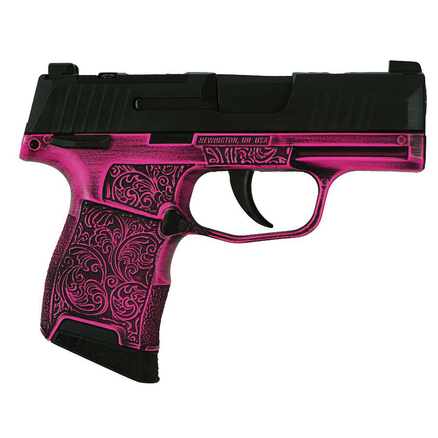 Sig Sauer P365 Optic-Ready Pink Filigree 9mm 3.10" 10rds, Pink