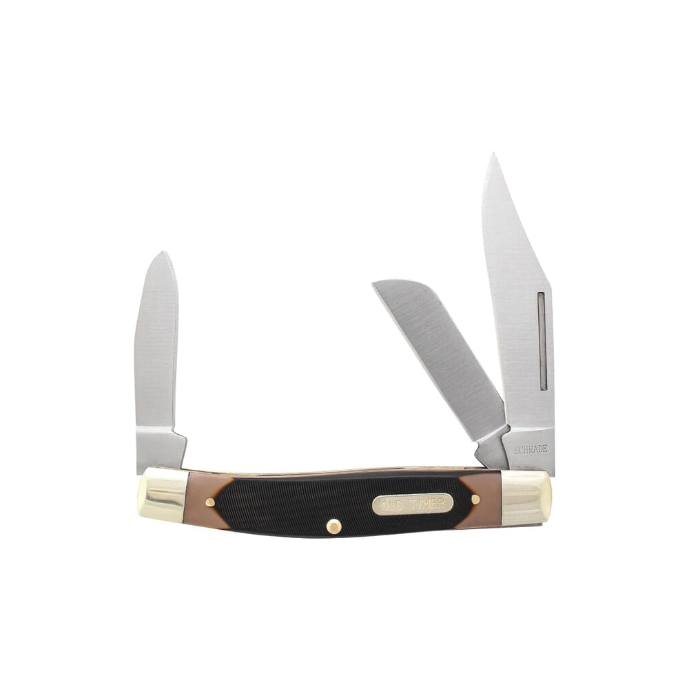Old Timer Senior Folding Knife Clip Point/Sheepsfoot/Spey, Brown