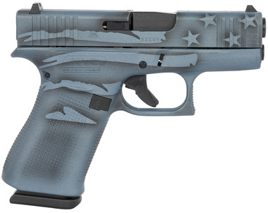 GLK GLOCK 43X 9MM 3.41" BARREL 10 ROUNDS BLUE TITANIUM FLAG CERAKOTE        G43X   9MM        CERA