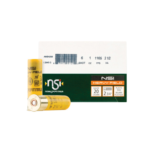 Nobel Sport Heavy Field Hunting Loads 20 Gauge 2-3/4" #6 1 Ounce 25rds