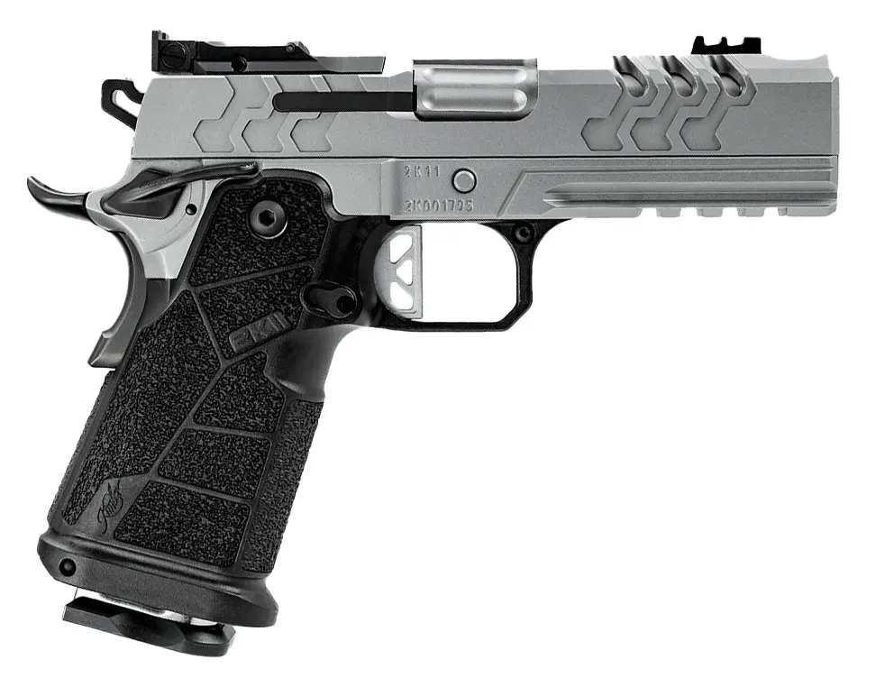 Kimber Mfg, Inc 3500075 2K11 Pro Compact 9mm Luger 19+1 4.25" Matte Stainless Steel Compensated Barrel Lightening Cut/Optic Ready/Serrated Slide, Matte Stainless Steel Frame w/Beavertail Picatinny