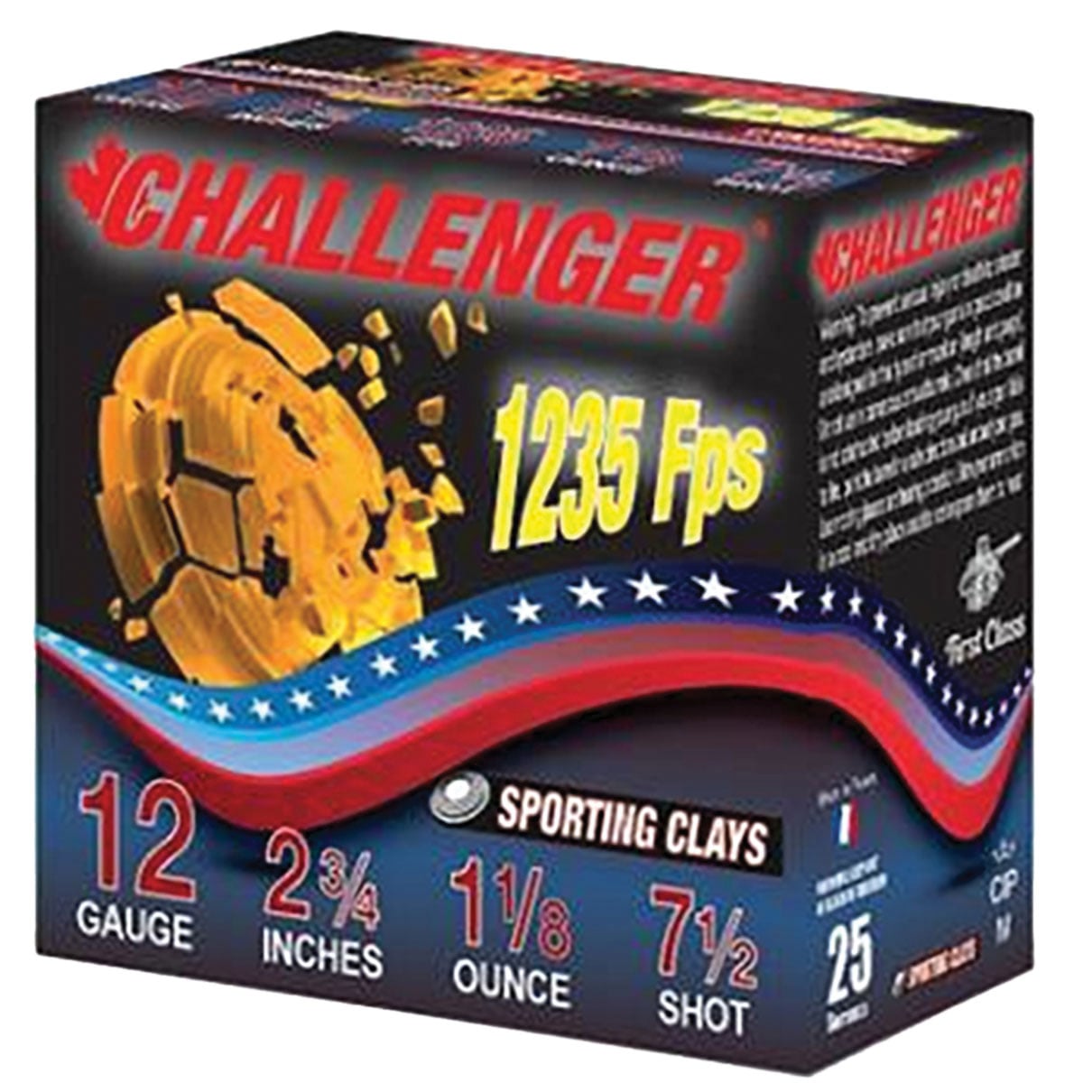 Challenger Sporting Clay 12 Gauge 2-3/4" #7.5 1-1/8 Ounce 250rds Case