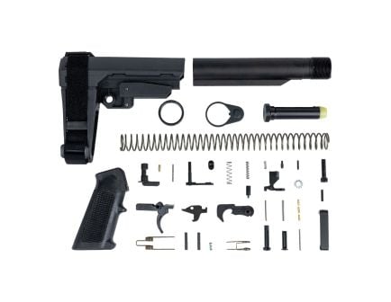 PSA Pistol Lower Build Kit With Adjustable SB Tactical Brace, Black - 5165448118