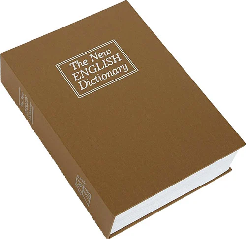 BULLDOG DIVERSION BOOK SAFE - BROWN 3 WHEEL COMBINATION LOCK