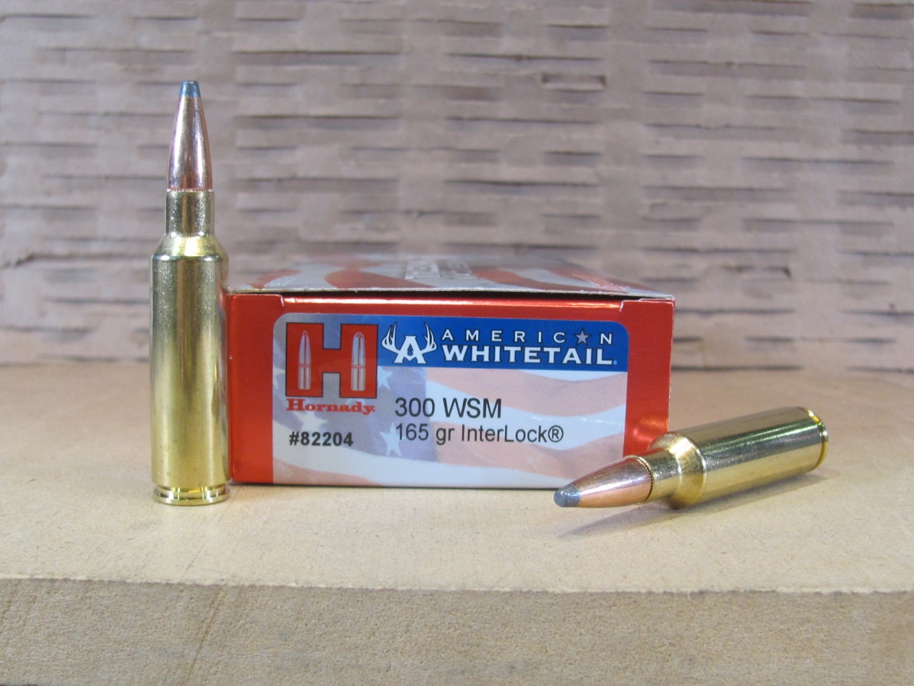 20 Round Box – 300 WSM 165 Grain InterLock Hornady American Whitetail Ammo – 82204