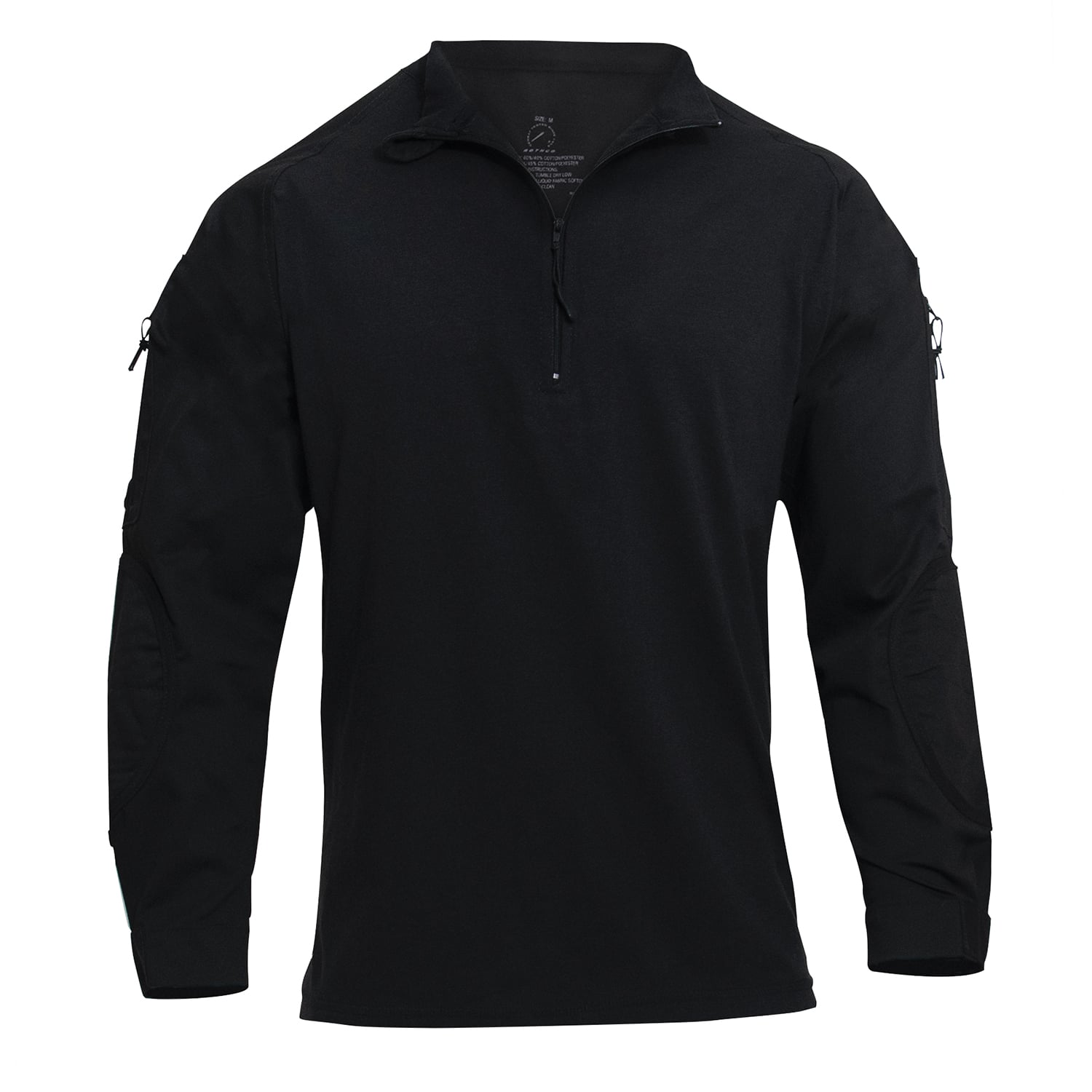 Rothco 1-4 Zip Tactical Airsoft Combat Shirt - Black, X-Large