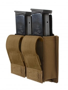 Rothco Molle Double Pistol Mag Pouch With Insert - Coyote Brown