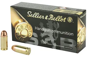 SELLIER BELLOT .45ACP FMJ 230GR 50RD BOX 20 BOXES PER CASE