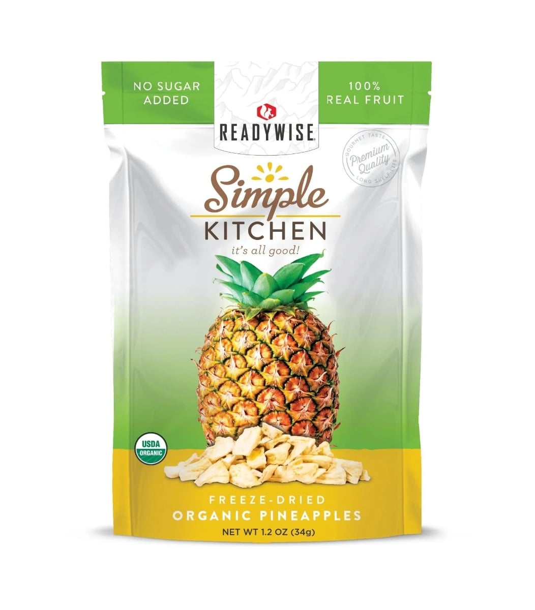 ReadyWise Simple Kitchen Freeze Dried Pineapple 6 Count - RWSK05-016