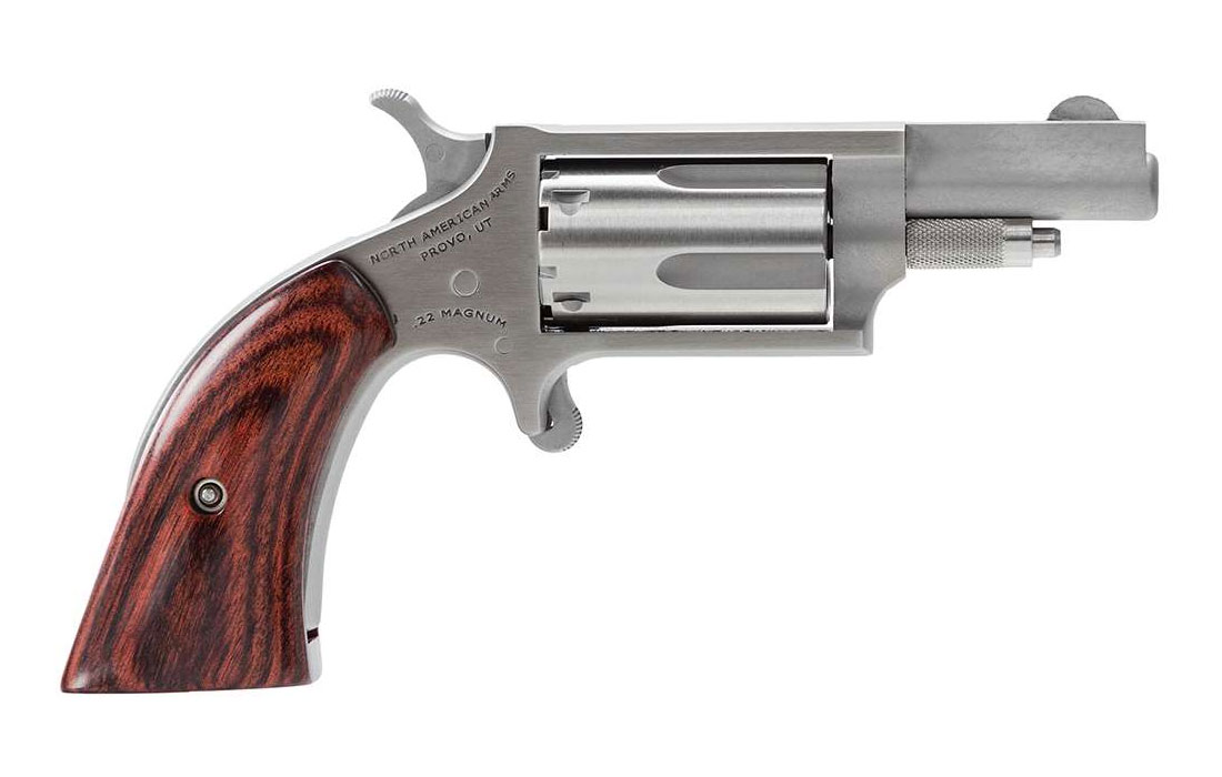 North American Arms 1.125" Boot Grip .22 LR Revolver, Stainless - 22LRGBG