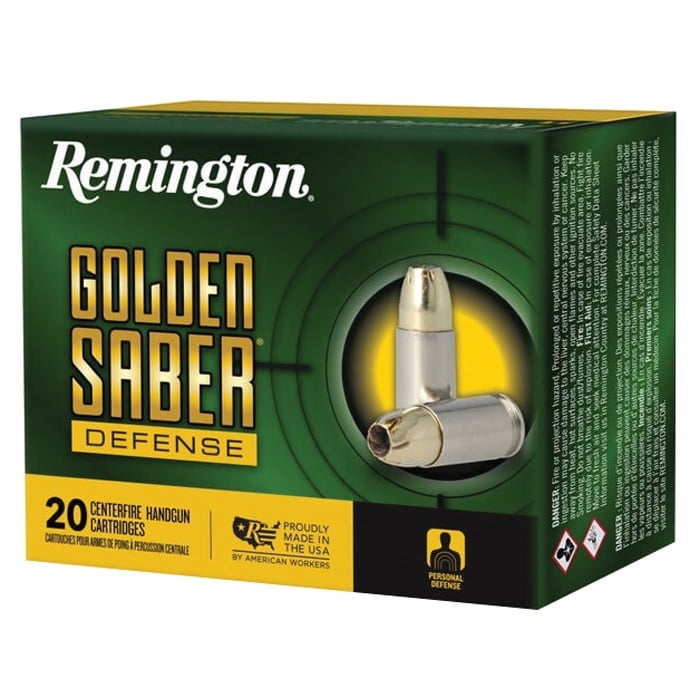 Remington Golden Saber Defense Ammunition .45 Auto(+P) 185gr BJHP 1140 fps 20/ct - No Credit Card Fees - Low, flat rate shipping