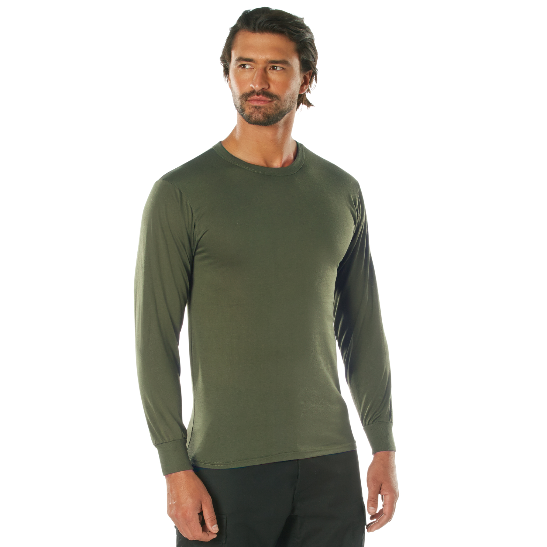 Rothco Moisture Wicking Long Sleeve T-Shirt - Olive Drab, Large