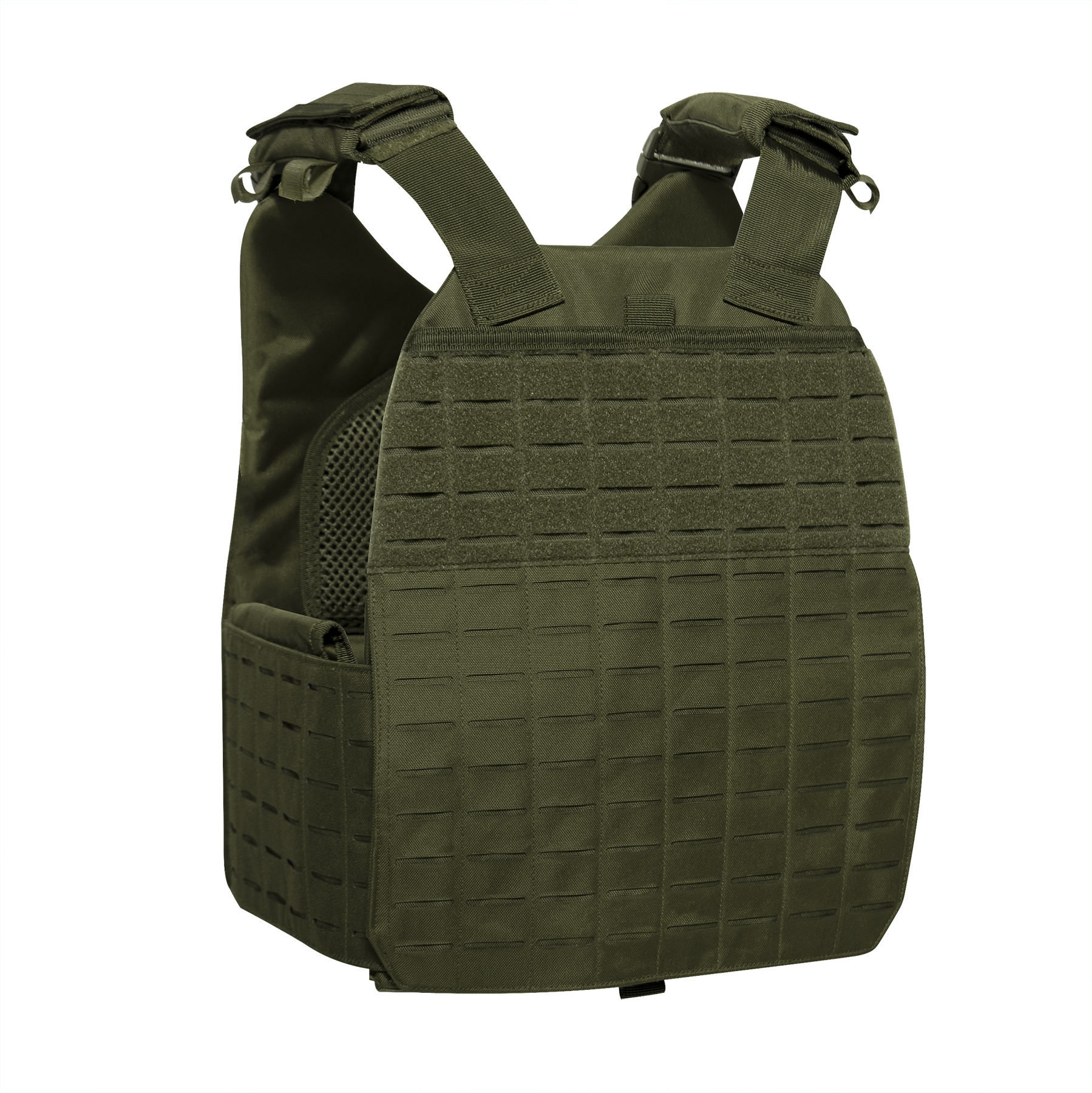Rothco Laser Cut Molle Plate Carrier Vest - Olive Drab, Regular