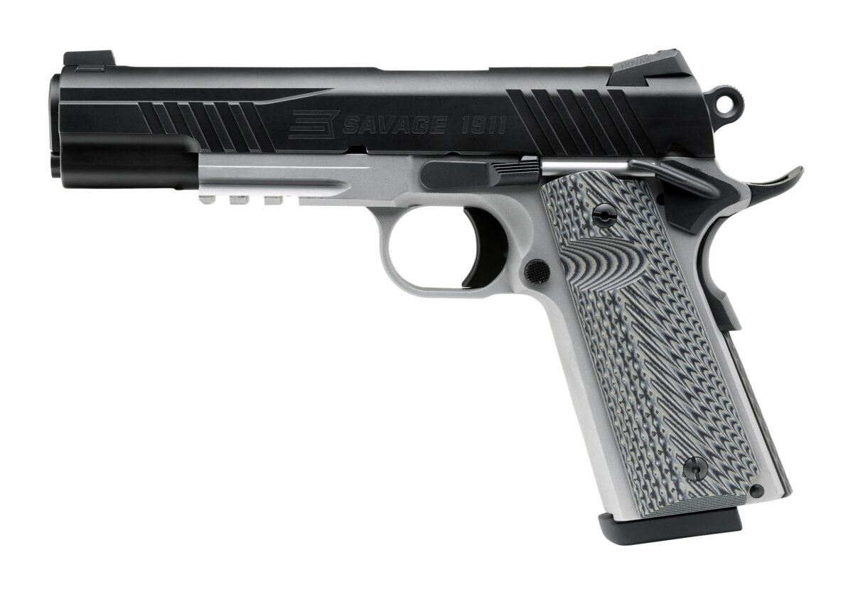 Savage Arms 1911 GOV 45ACP BL/SS RAIL 67207