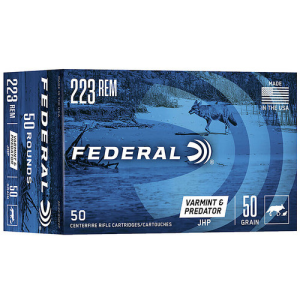 FEDERAL AMMO Varmint & Predator 223 Rem 50gr JHP Ammunition | 50 Rounds