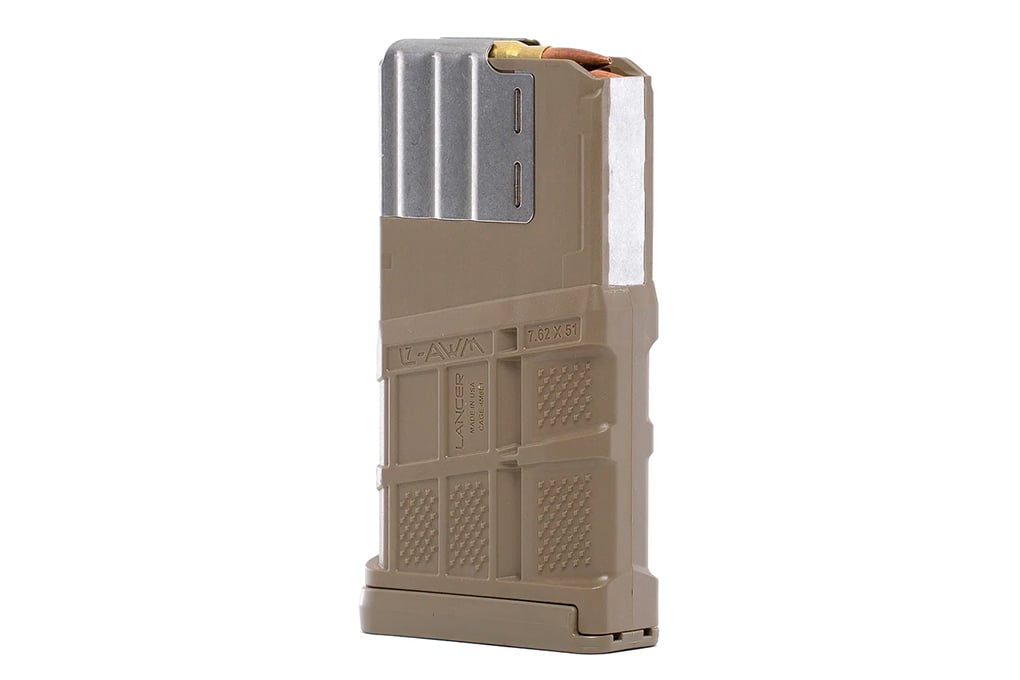 Lancer L7AWM 7.62x51 20 rd. Magazine, Opaque Dark Earth - L7-20-FDE