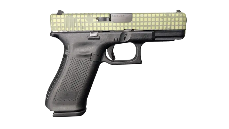 GLOCK 45 V DNC 9MM PISTOL 4" BLACK-BLK/GRN SLIDE FXD 3-17RD MAGS