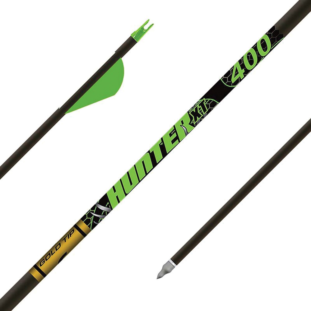 Gold Tip Hunter XT 30" 7.30 GPI 500 Spine Hunting Arrow, Black Pack of 6