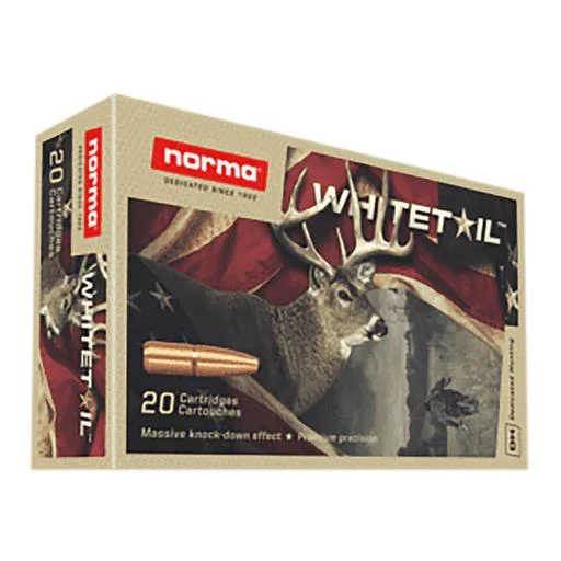 Norma WhiteTail Rifle Ammunition 7mm Rem Mag 150gr PSP 3018 fps 20/ct