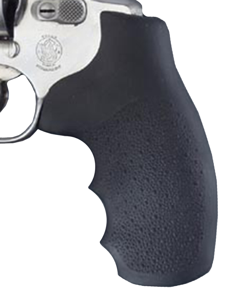 Hogue Monogrip w/ Finger Grooves for S&W J Frame Round Butt Revolver, Black - 60100