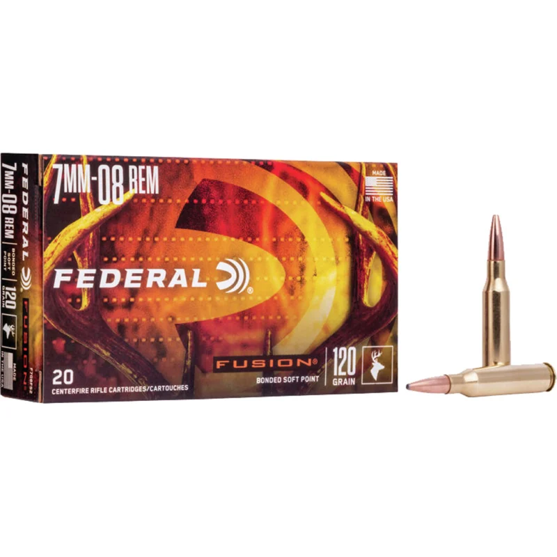 Federal Fusion Rifle Ammo 7mm-08 Rem. 120 gr. Fusion 20 rd.