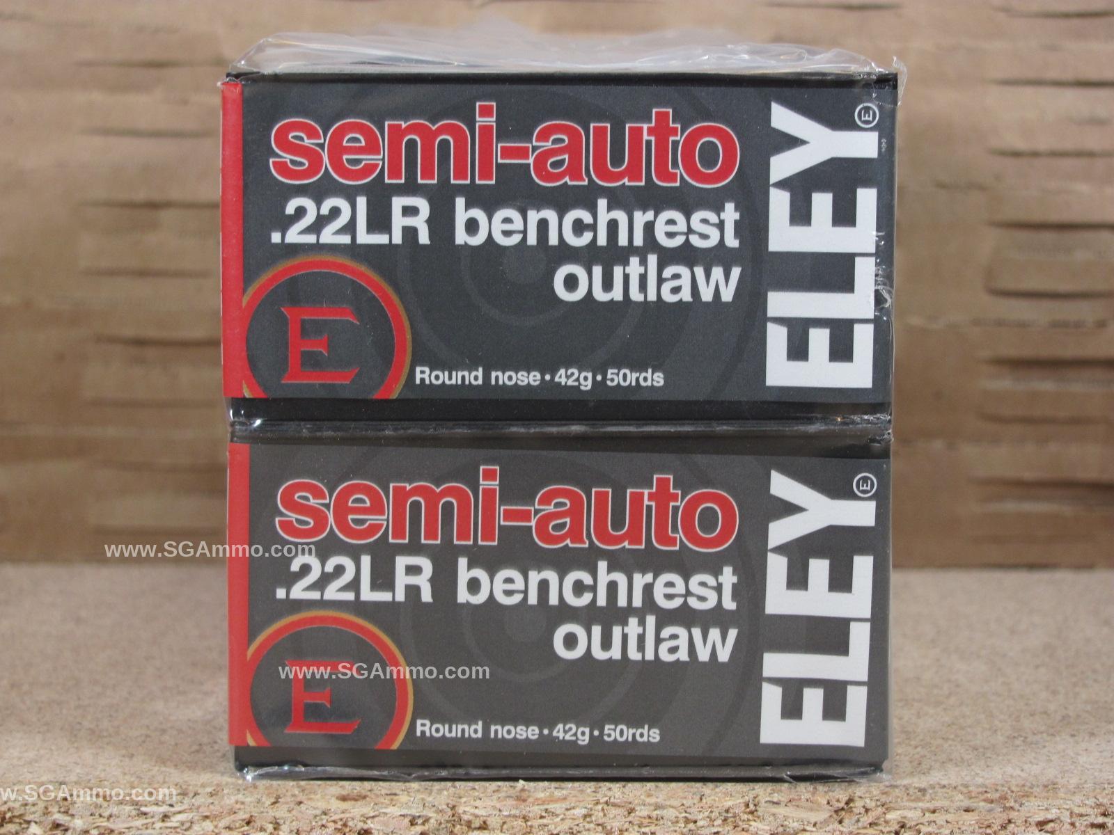 500 Round Brick – 22 LR 42 Grain Round Nose Semi Auto Eley Benchrest Outlaw Ammo