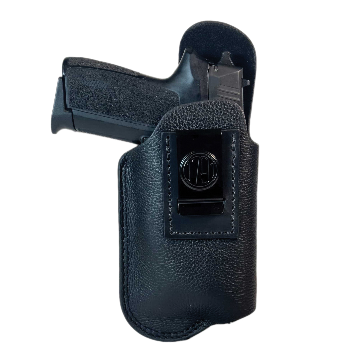 1791 Gunleather CZ 75/Ruger SR9/SR40 Size 4L IWB Holster Left Cowhide Leather, Night Sky Black
