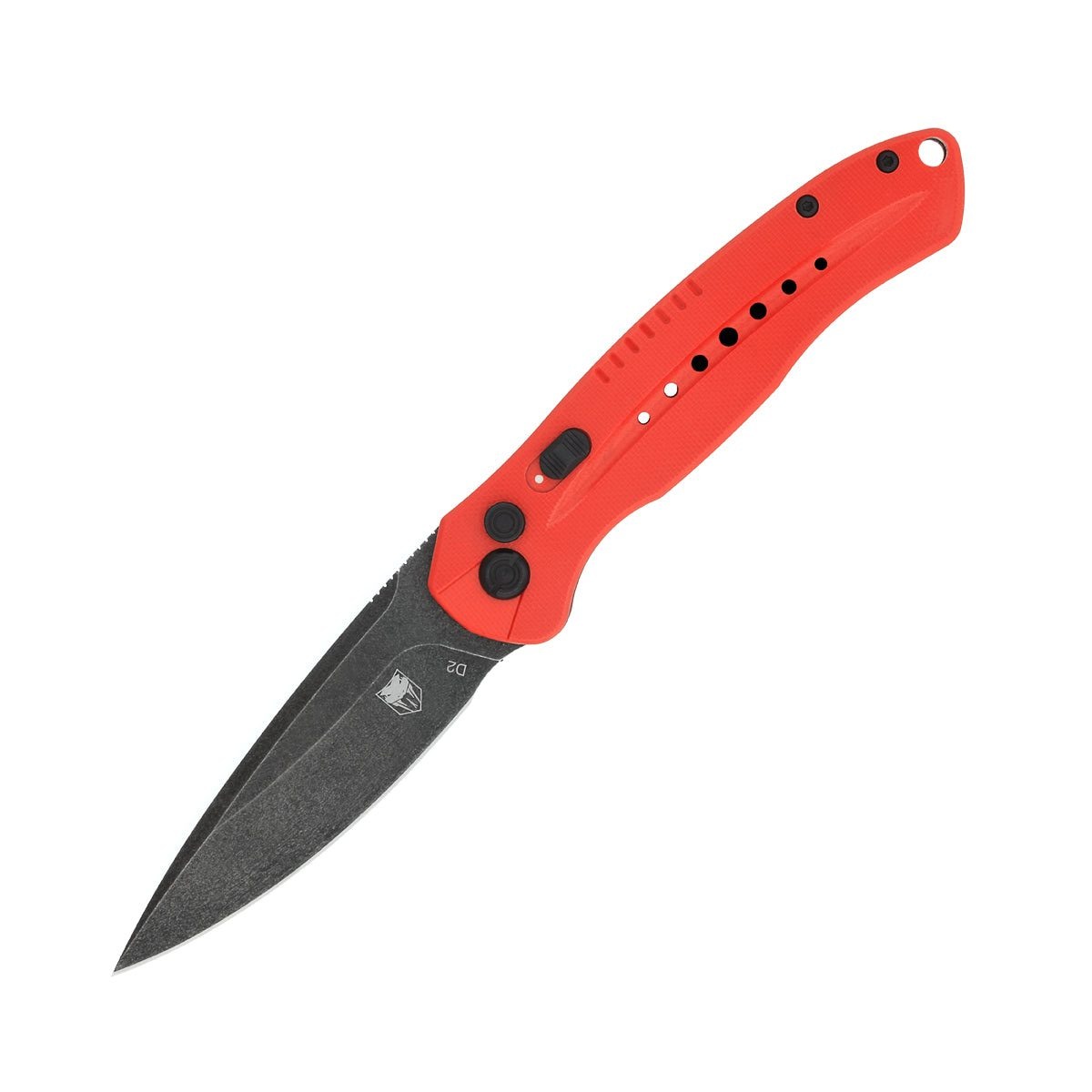CobraTec Knives Diablo Folding Drop Point Knife, Red - REDDIABLOAUTO