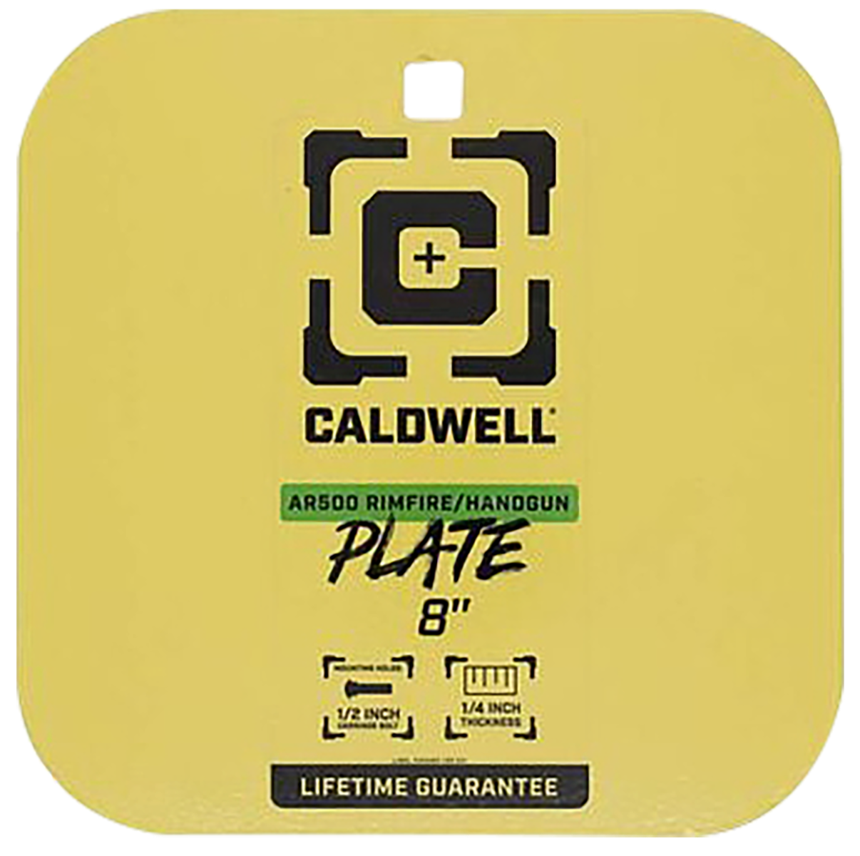 Caldwell Gong Target 8" x 8" x 0.25", Yellow