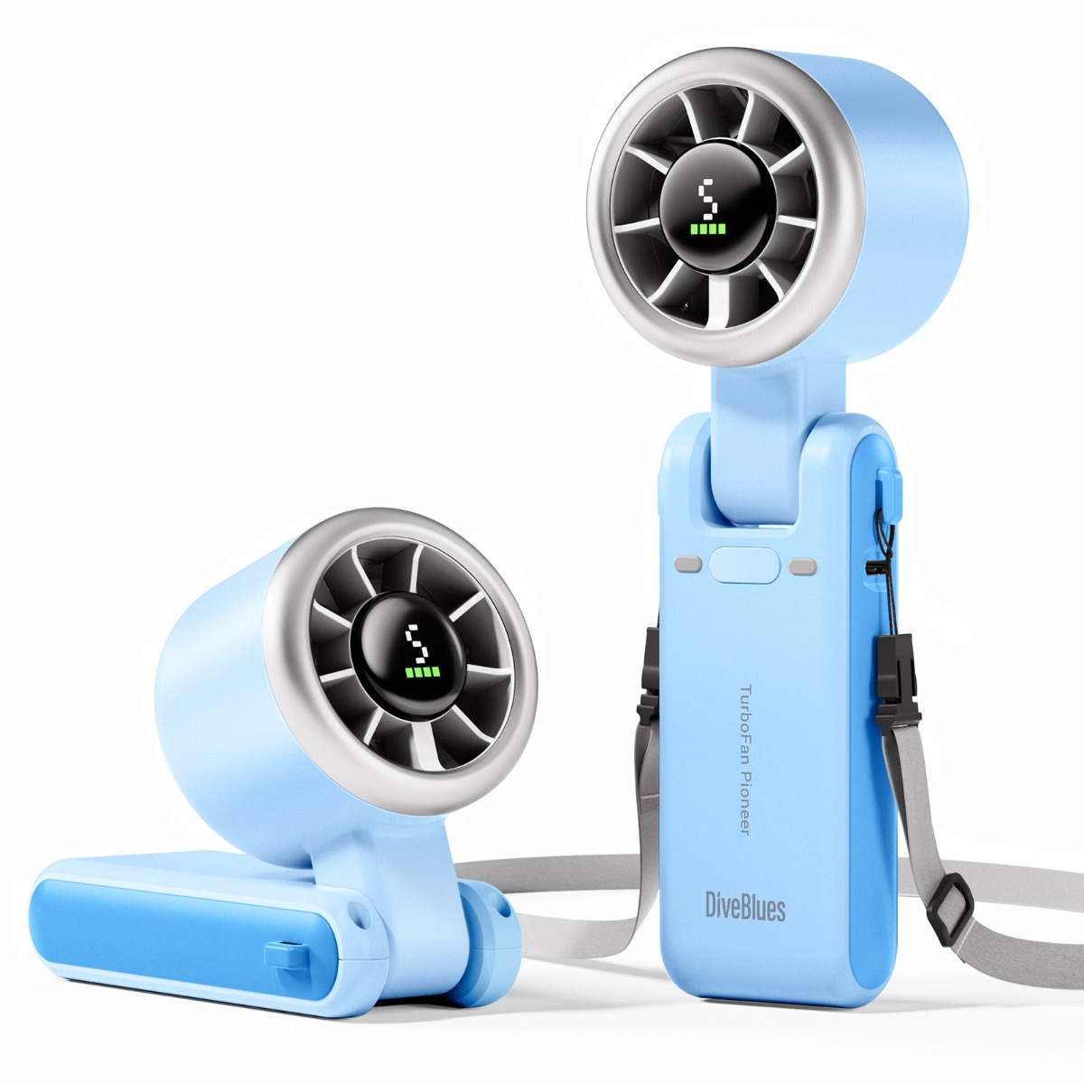 Diveblues JetForce Handheld Fan, Blue  - N607D-BU