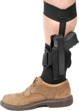 Blackhawk Ankle Gun Holster Left-handed, Black, Size 10