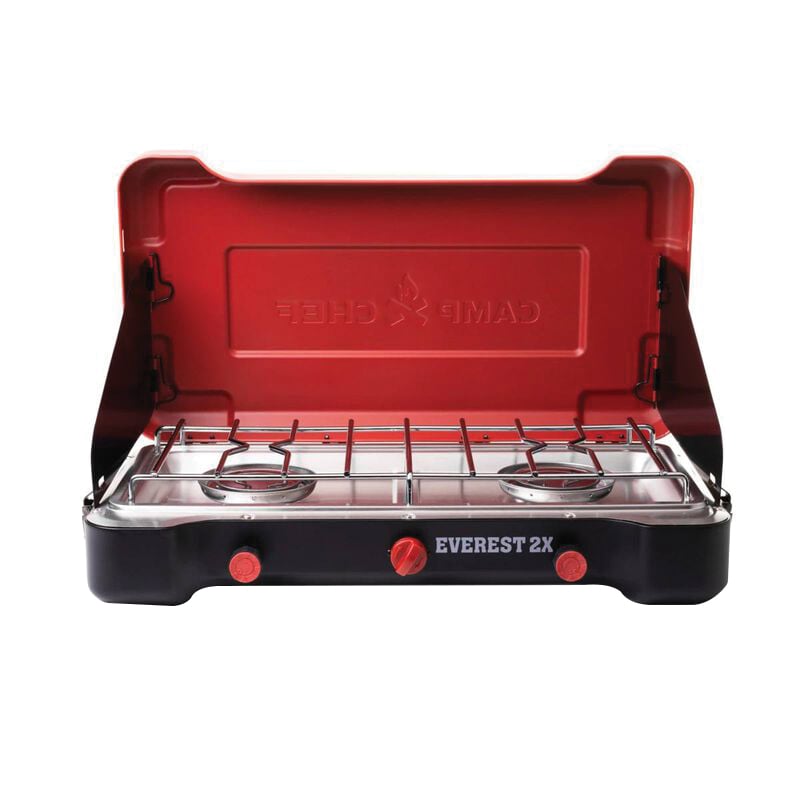 Camp Chef Everest 2X/Mountain Aluminum High Output 2-Burner Cooking System, Red