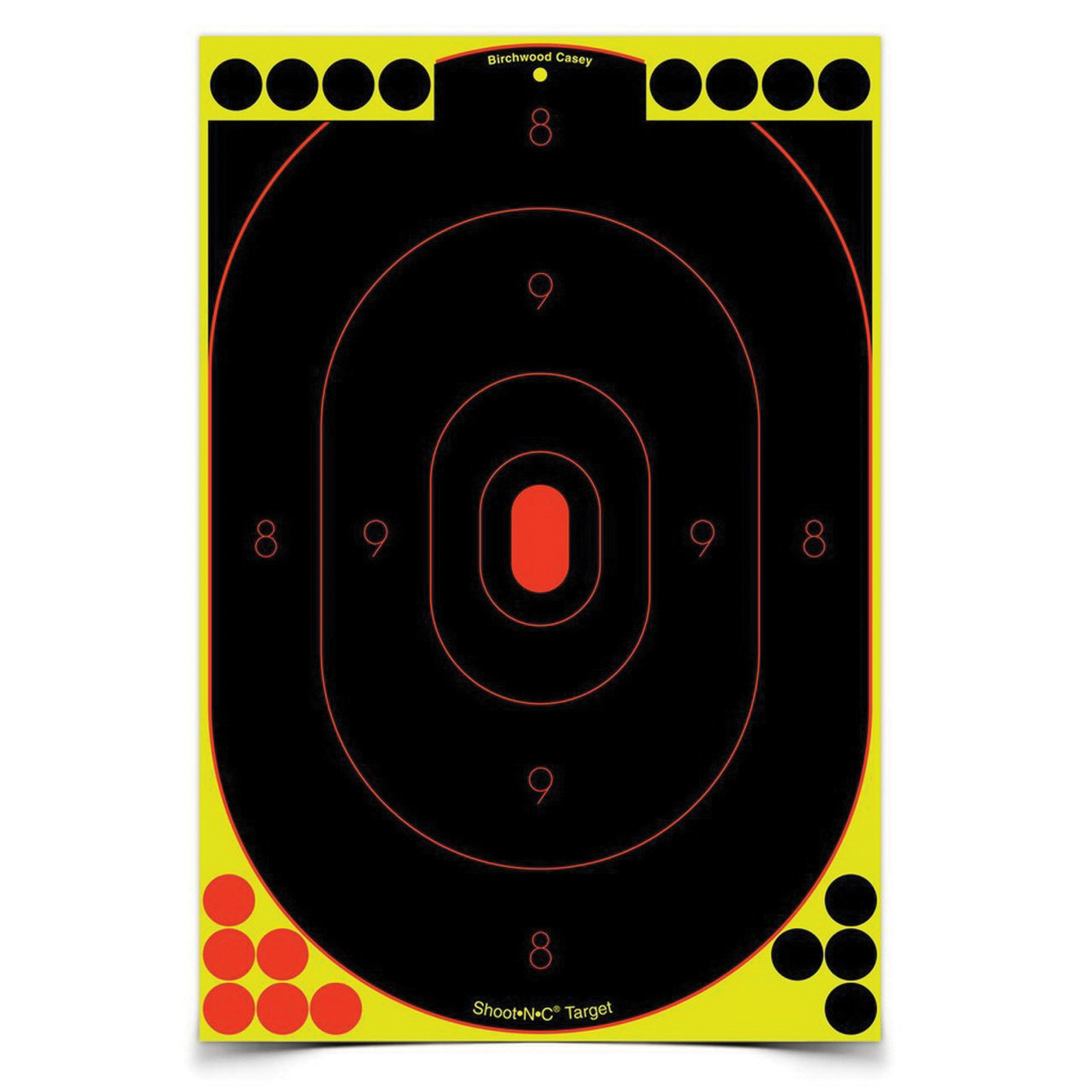 Birchwood Casey Shoot-N-C 12" x 18" Self-Adhesive Silhouette Target, Black, 12/pack - 34617