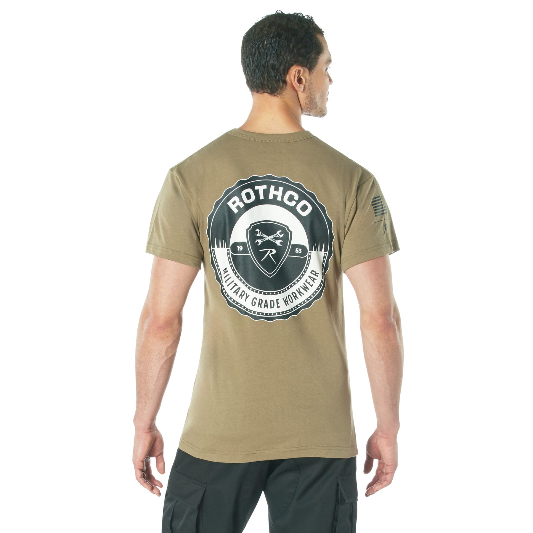 Military Grade Workwear Bottle Cap T-Shirt - Coyote Brown, Medium