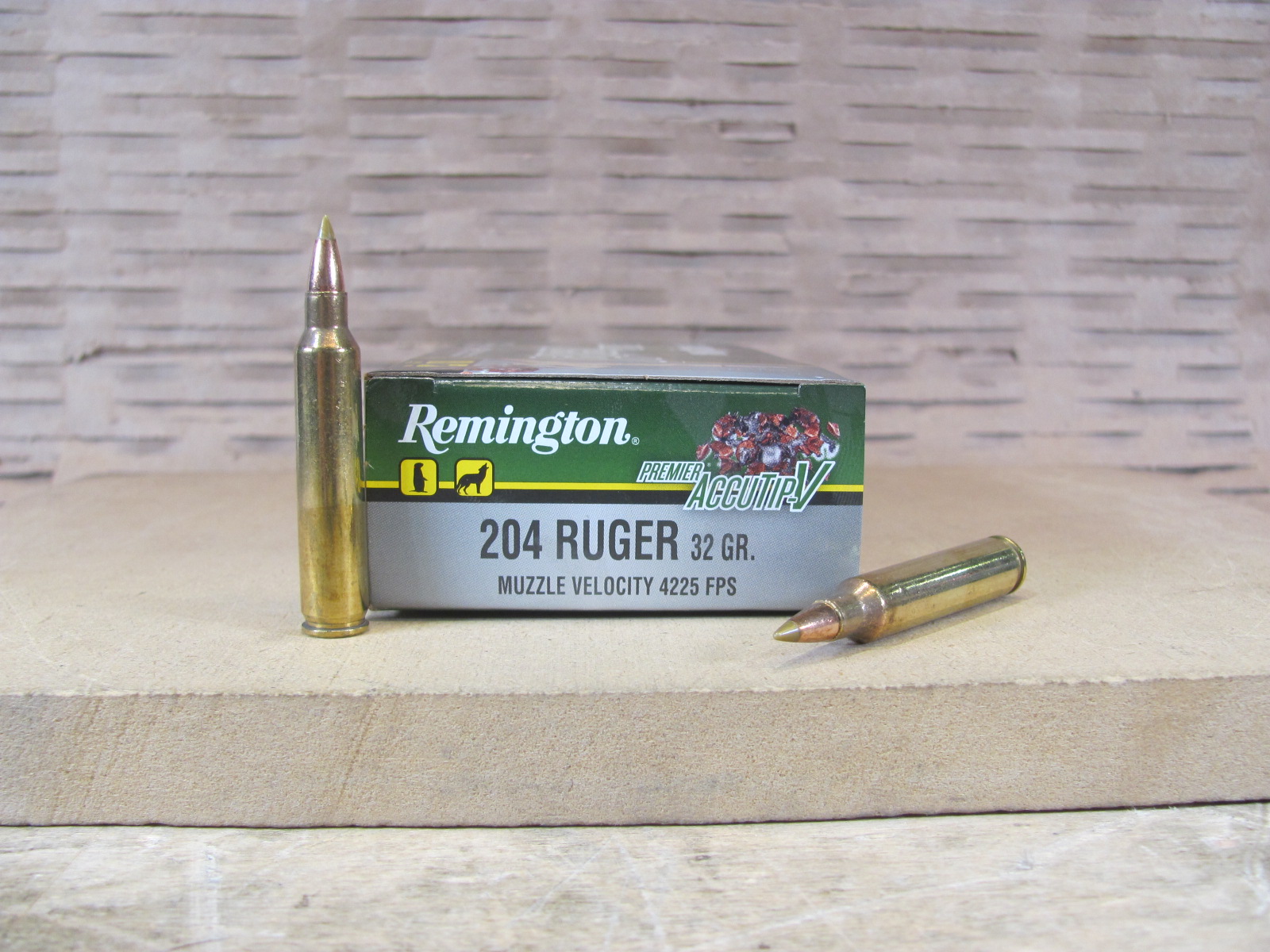 20 Round Box – 204 Ruger 32 Grain Accutip-V Remington Premier Accutip Ammo – PRA204A