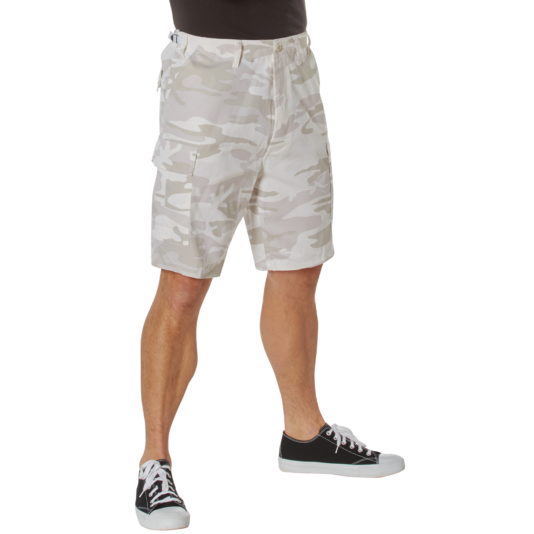 Rothco Colored Camo Bdu Shorts - White Camo, Medium