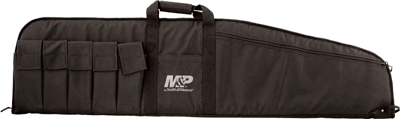 S M DUTY SERIES GUN CASE - SMALL 45" W/AR MAG POUCHES BLK