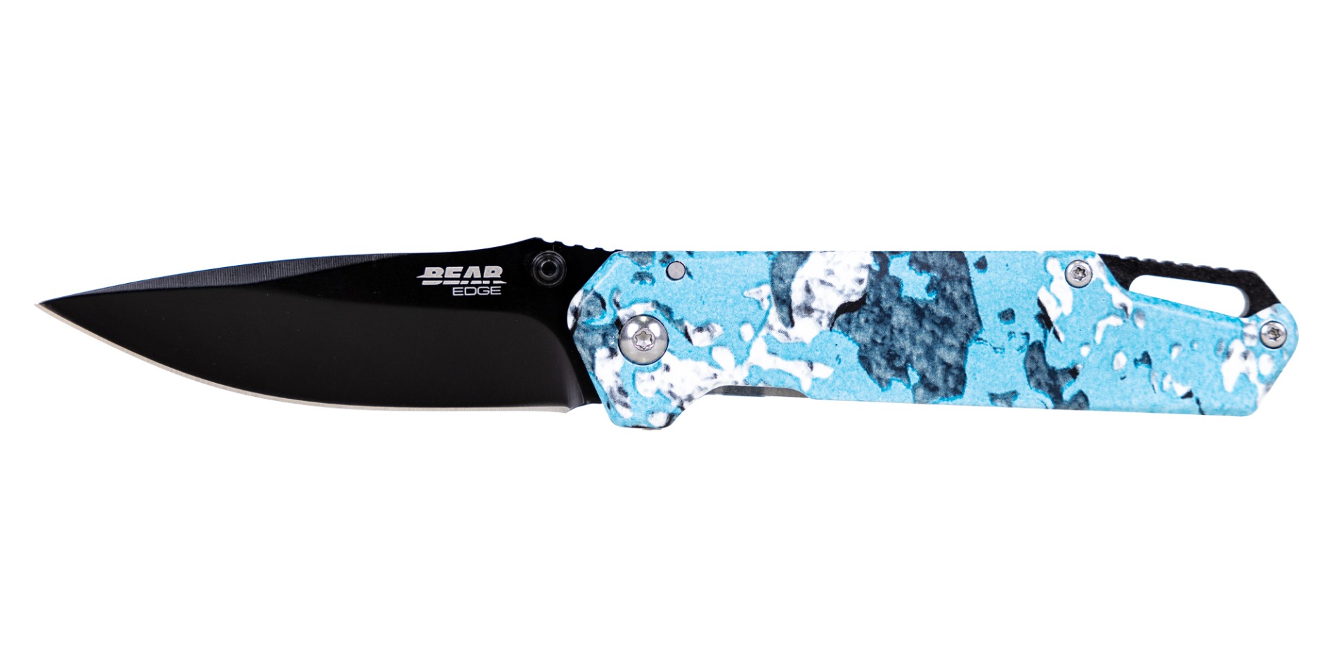 Bear & Son Edge Brisk 1.0 Folding Spear Point Knife w/ Fire Starter, TrueTimber Rift - 71836