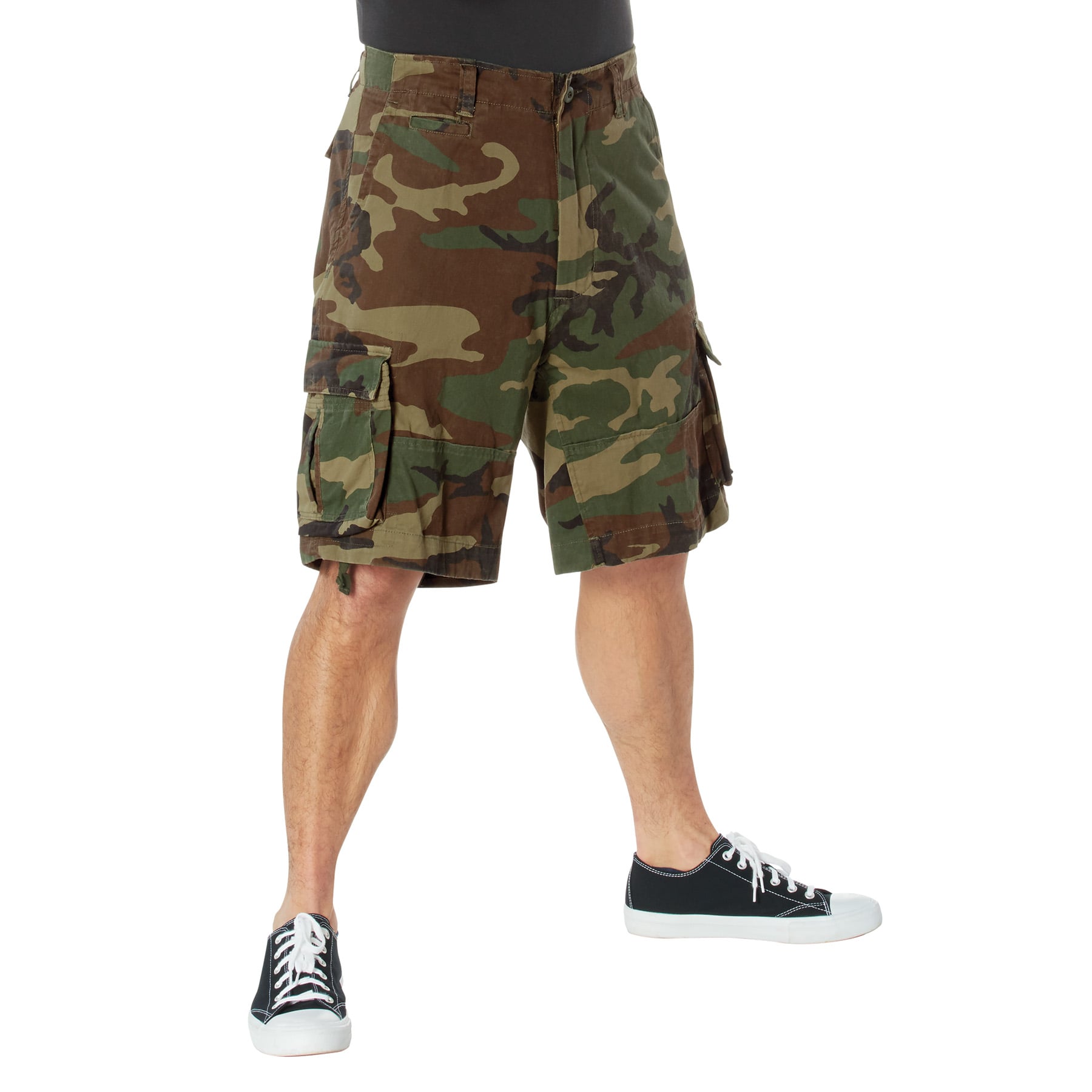 Rothco Vintage Utility Cargo Shorts - Woodland Camo, X-Large