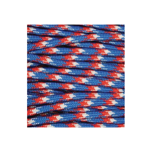 Mero 550 Paracord, 100' Red/White/Blue