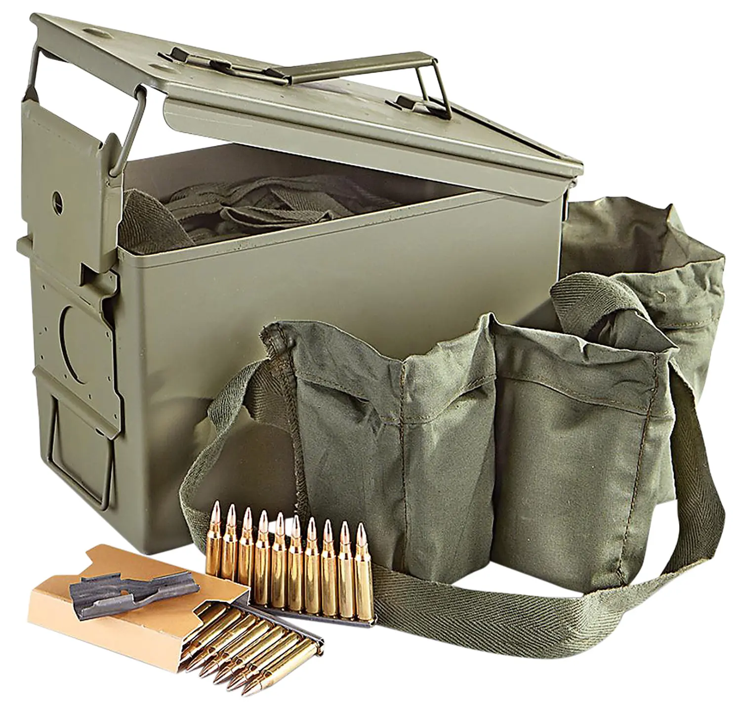 PMC 223AMB Bronze 223Rem 55gr Full Metal Jacket 840 Per Box/2 Case *Includes Ammo Can Bandoleer