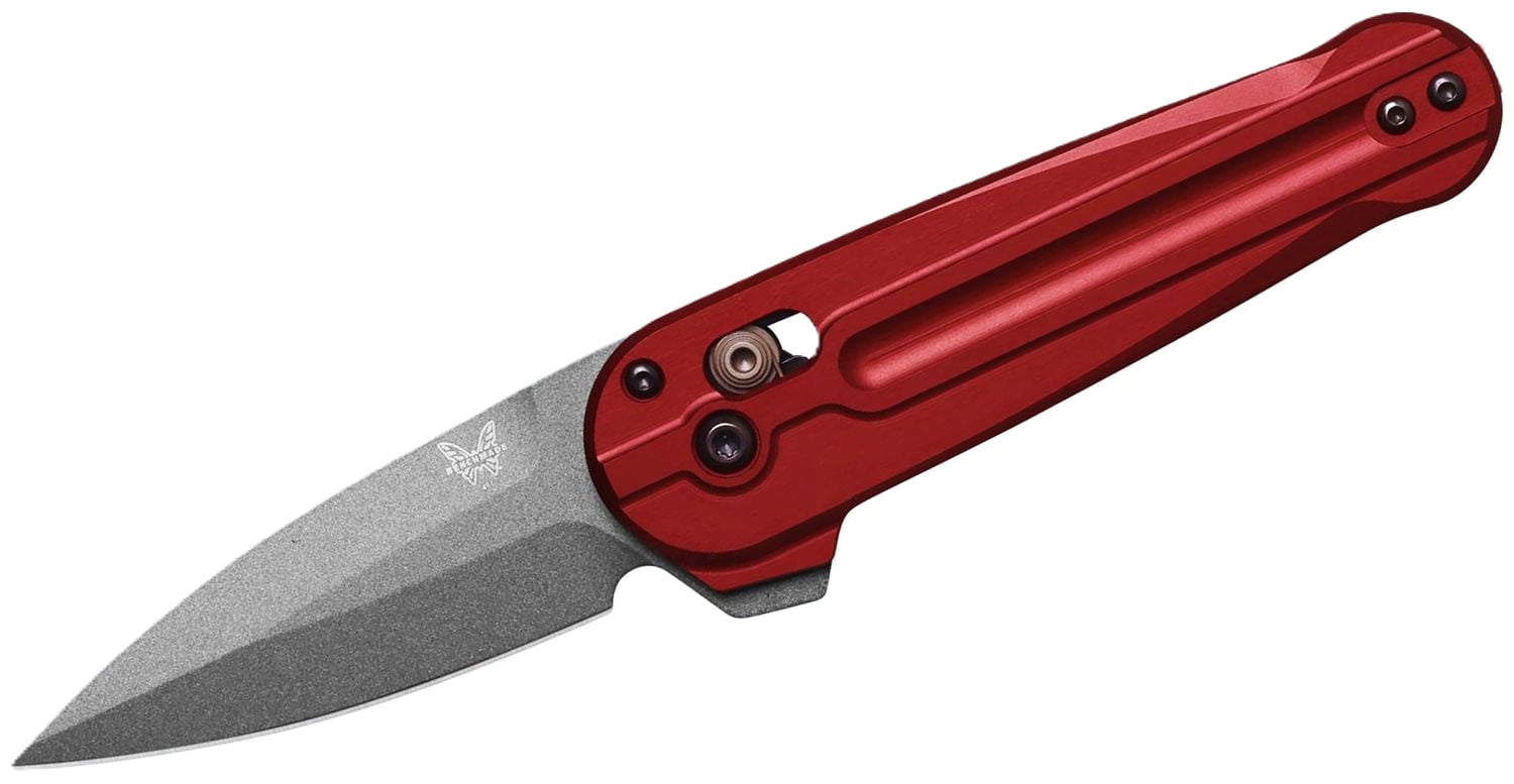 Benchmade Lowden Folding Spear Point Knife, Phoenix Red -  491GY-01