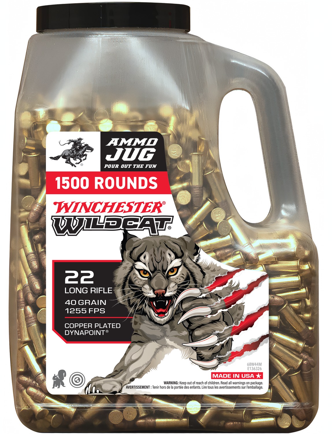 Winchester Wildcat .22 LR 40gr Jug - 1500 Rounds