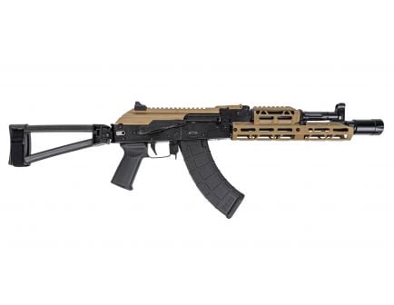 PSA AK-104 Triangle Side Folding Pistol with FDE JL Billet Rail and FDE Picatinny Railed Dust Cover
